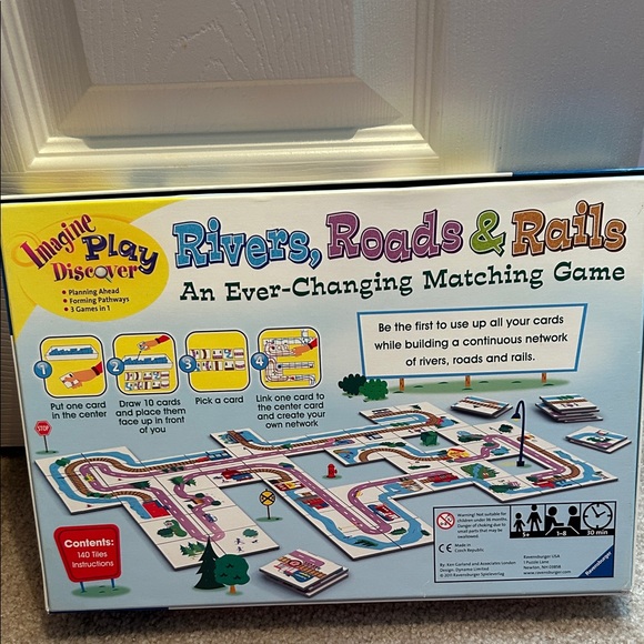 Ravensburger Rivers, Roads & Rails Matching Game - Picture 2 of 2